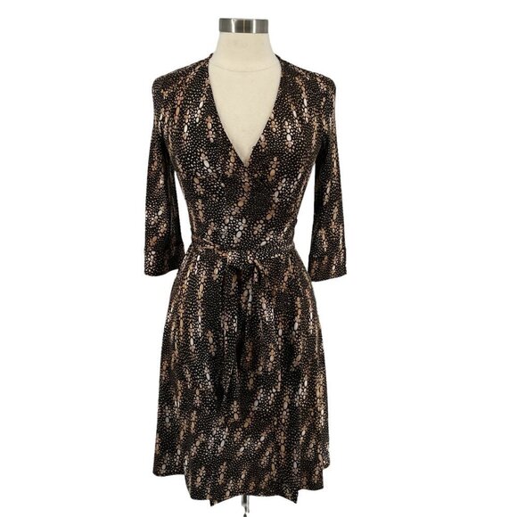 Diane Von Furstenberg RARE Vintage Re-Issue Animal Print Julian Wrap Dress 4 - Picture 3 of 7